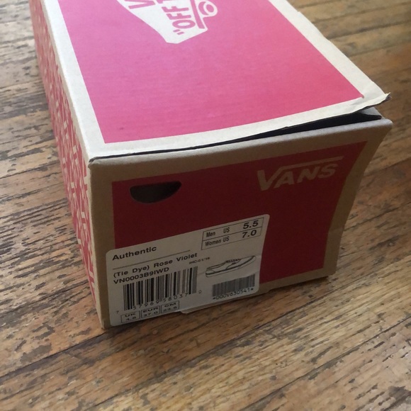 Vans women's authentic tie dye pink size 6/7 - Picture 4 of 4